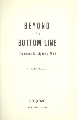 Tapa de Beyond the bottom line