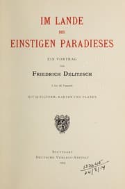 Tapa de Im Lande des einstigen Paradieses, ein Vortrag