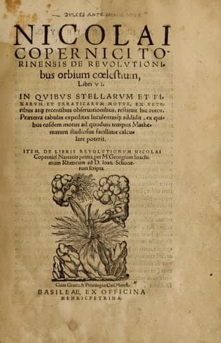 Tapa de De revolvtionibus orbium cœlestium