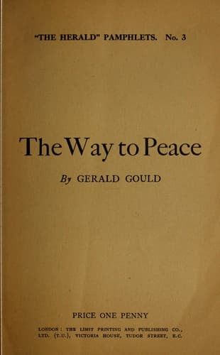 Tapa de The way to peace