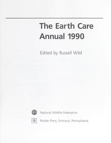 Tapa de Earth Care Annual 1990