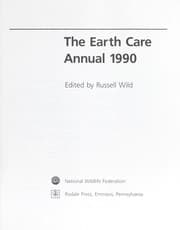 Tapa de Earth Care Annual 1990