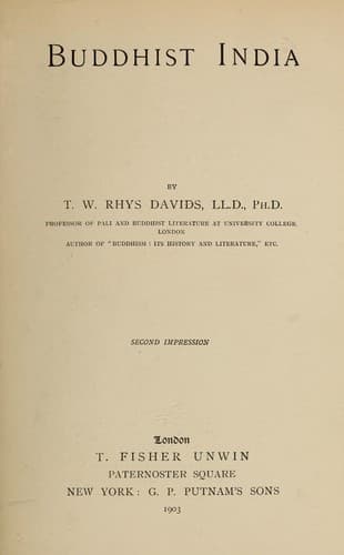 Tapa de Buddhist India.