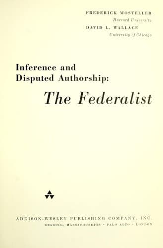 Tapa de Inference and disputed authorship