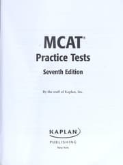 Tapa de MCAT Practice Tests, 7th ed