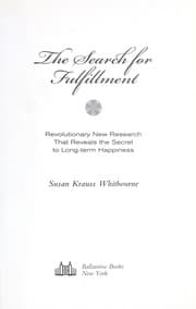 Tapa de The search for fulfillment