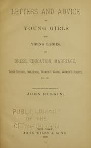 Tapa de Letters and advice to young girls and young ladies