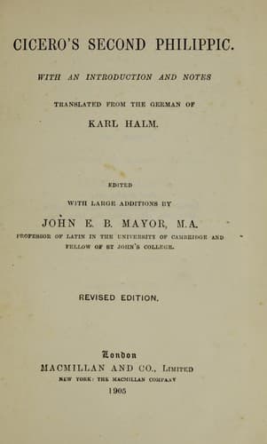 Tapa de Cicero's second Philippic