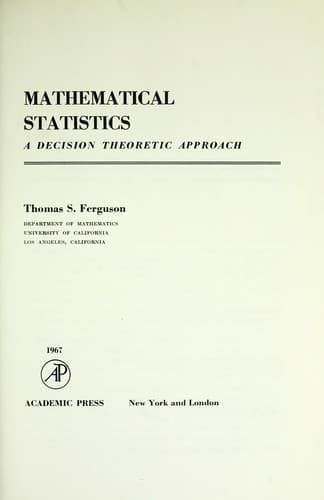 Tapa de Mathematical statistics