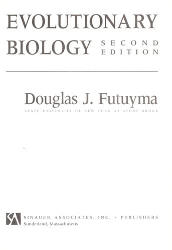 Tapa de Evolutionary biology