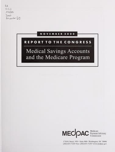 Tapa de Report to the Congress