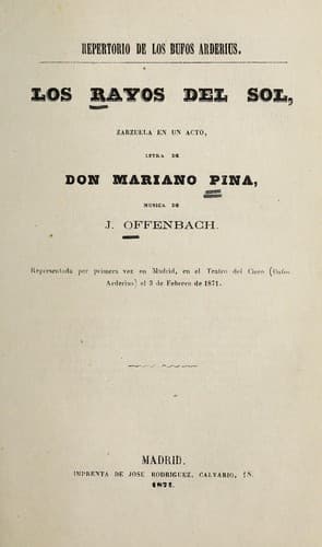 Tapa de Los rayos del sol