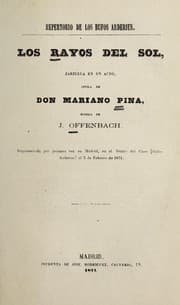 Tapa de Los rayos del sol