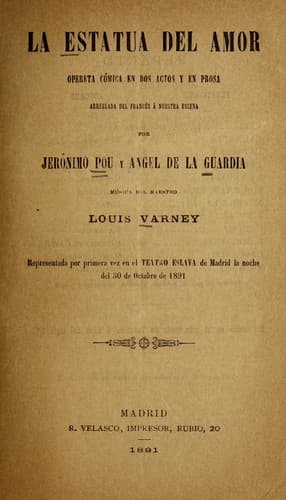 Tapa de La estatua del amor
