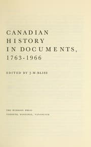Tapa de Canadian history in documents, 1763-1966
