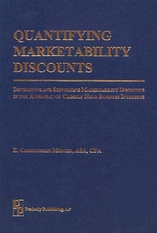 Tapa de Quantifying Marketability Discounts