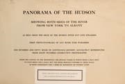 Tapa de Panorama of the Hudson showing both sides of the river from New York to Albany as seen from the deck of the Hudson River day line steamers