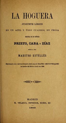 Tapa de La hoguera