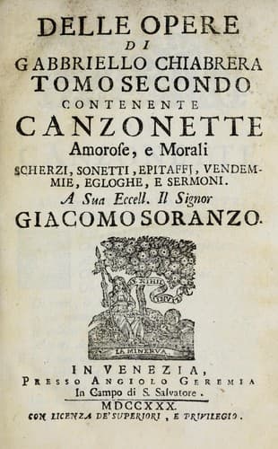 Tapa de Delle opere di Gabbriello Chiabrera
