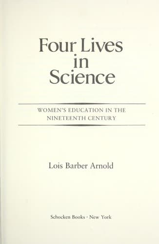 Tapa de Four lives in science