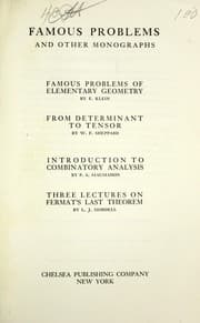 Tapa de Famous problems, and other monographs