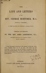 Tapa de The life and letters of the Rev. George Mortimer, rector of Thornhill