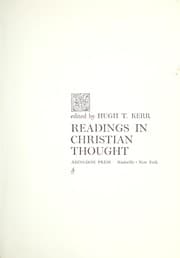 Tapa de Readings in Christian thought