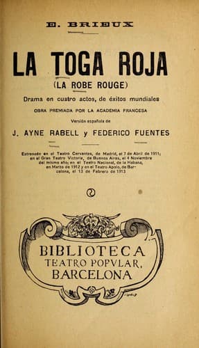 Tapa de La toga roja