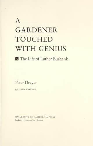 Tapa de A gardener touched with genius