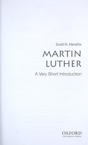 Tapa de Martin Luther