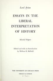 Tapa de Essays in the liberal interpretation of history