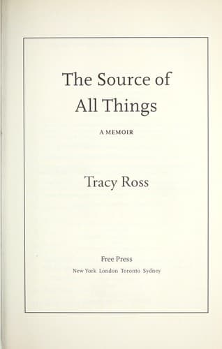 Tapa de The source of all things