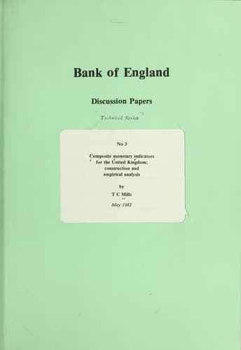Tapa de Composite monetary indicators for the United Kingdom