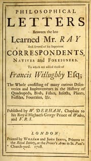Tapa de Philosophical letters between the late learned Mr. Ray and several of his ingenious correspondents, natives and foreigners