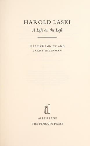 Tapa de Harold Laski