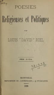 Tapa de Poésies religieuses et politiques