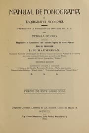 Tapa de Manual de fonografia