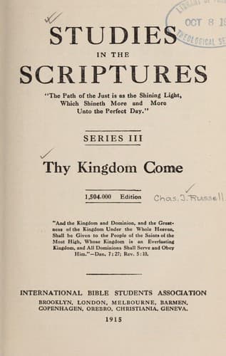 Tapa de Studies in the Scriptures