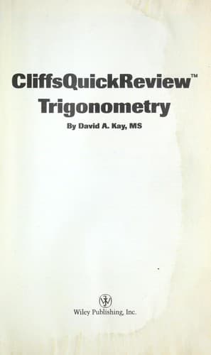Tapa de CliffsQuickReview trigonometry
