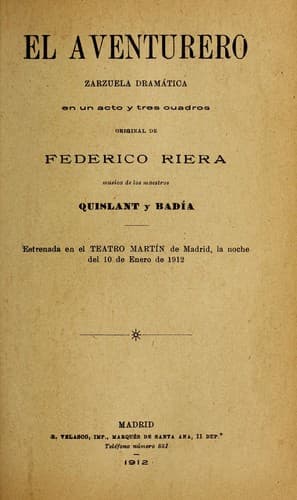 Tapa de El aventurero