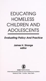 Tapa de Educating homeless children and adolescents : evaluating policy and practice