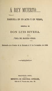 Tapa de A rey muerto--