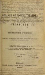 Tapa de The Organon, or Logical treatises, of Aristotle