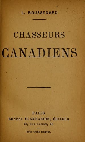 Tapa de Chasseurs canadiens