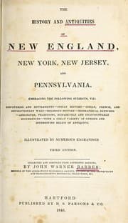 Tapa de The history and antiquities of New England, New York, New Jersey, and Pennsylvania