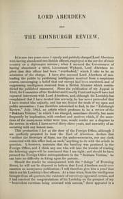 Tapa de Lord Aberdeen and the Ameer of Bokhara: in reply to the Edinburgh review