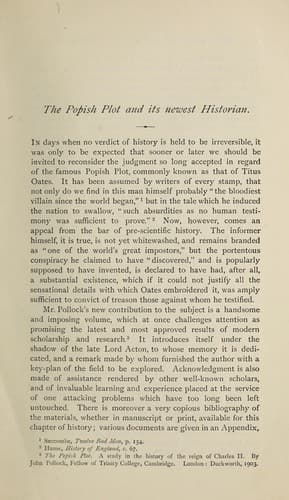 Tapa de The Popish plot and its newest historian