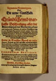 Tapa de Septentrio novantiquus, oder die newe Nortwelt