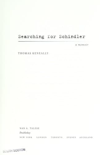 Tapa de Searching for Schindler