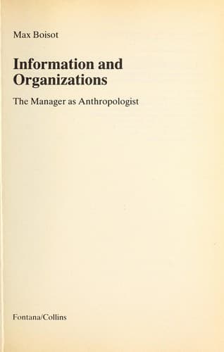 Tapa de Information and organizations